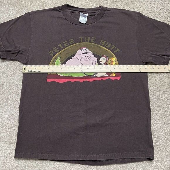 Vintage Star Wars Family Guy Peter the Hutt Adult Medium Brown T Shirt 2000s - Picture 6 of 7